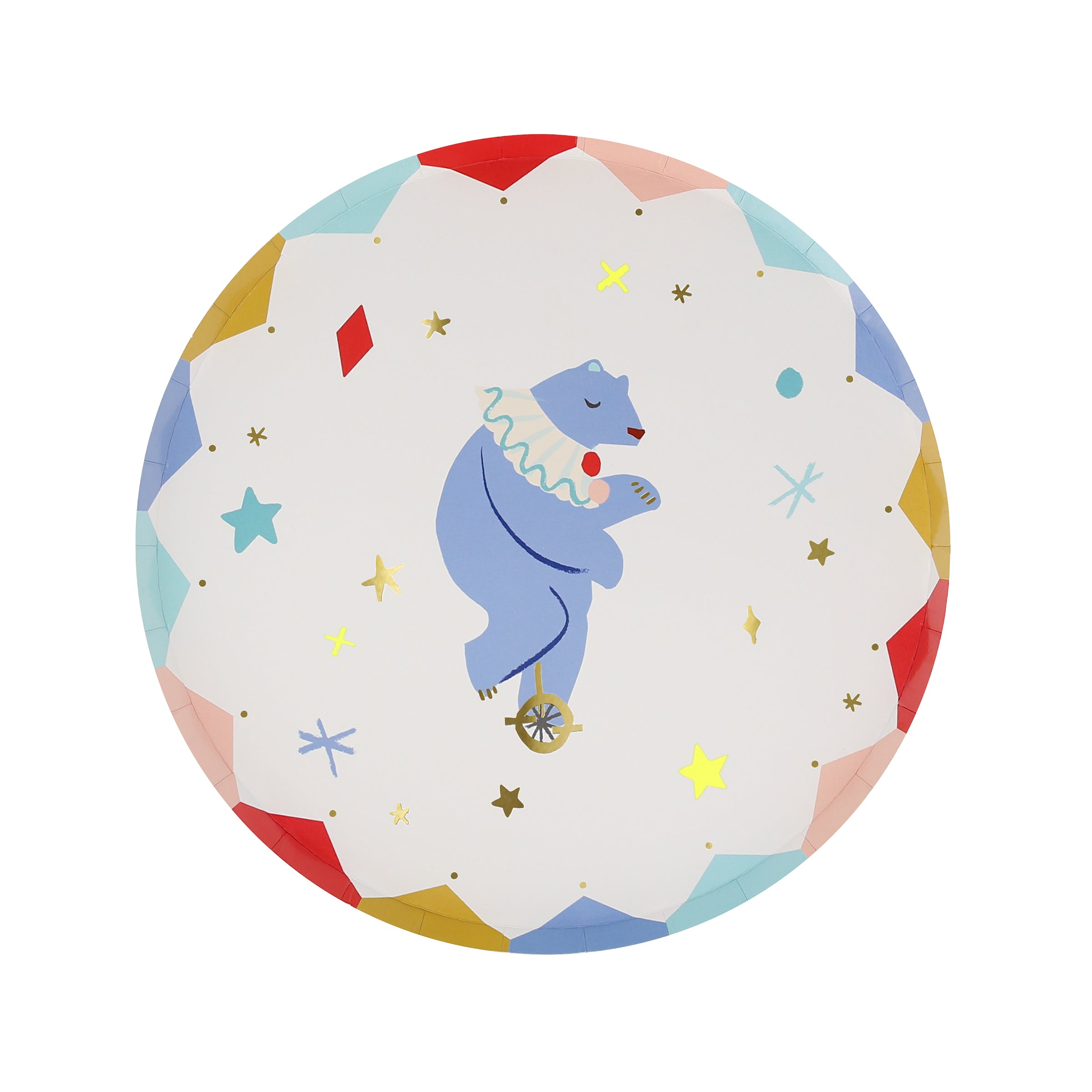Make your circus party look amazing with our circus side plates each featuring classic circus characters .