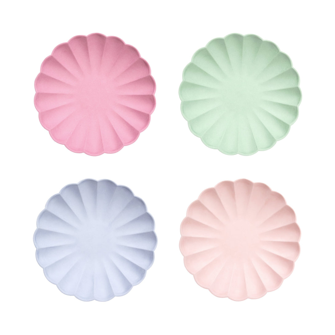 Small Multicolor Compostable Plates - Big Multipack