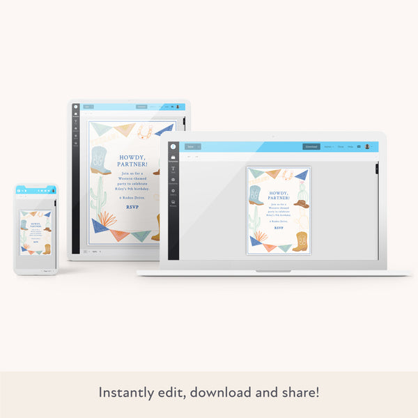 Western Download & Print Invitation Image2