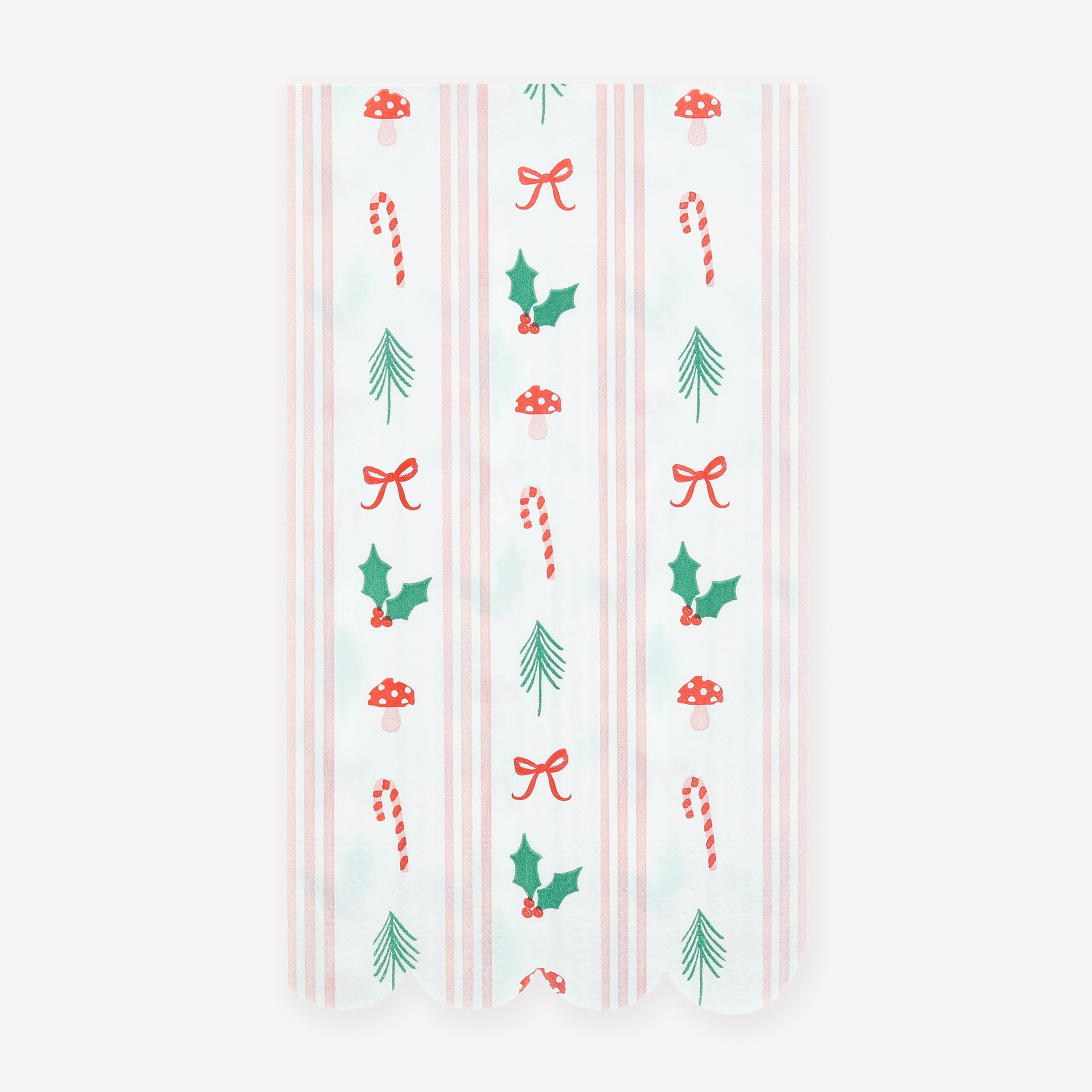 Meri Meri Paper Guest Towel :: Festive Icon Stripes - Thumbnail 2