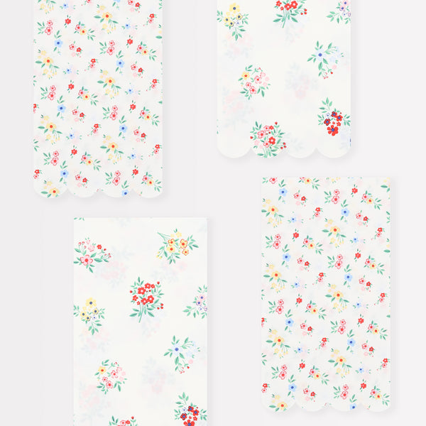 Our floral guest towels are ideal for table layering or for placing in guest bathrooms.