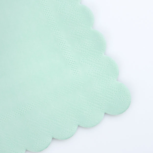 Our paper napkins are large, soft green and have a scalloped edge, making them ideal for an under the sea party. Image3