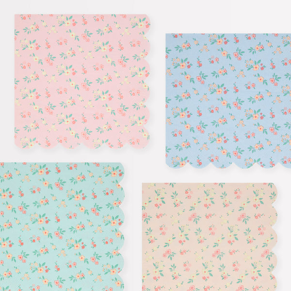 Our floral napkins, in a large size, are the ideal paper napkins for any special party or meal.