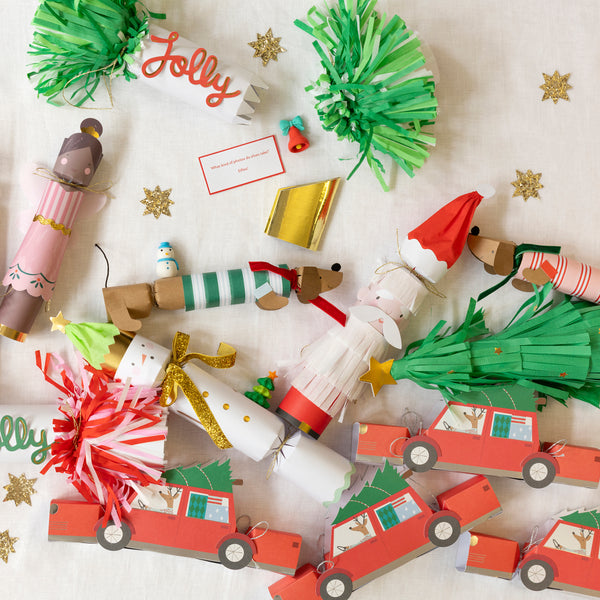 Our fun Christmas crackers, in the shape of a car, are great for kids and adults and contain gifts, a party hat and a joke. Image3