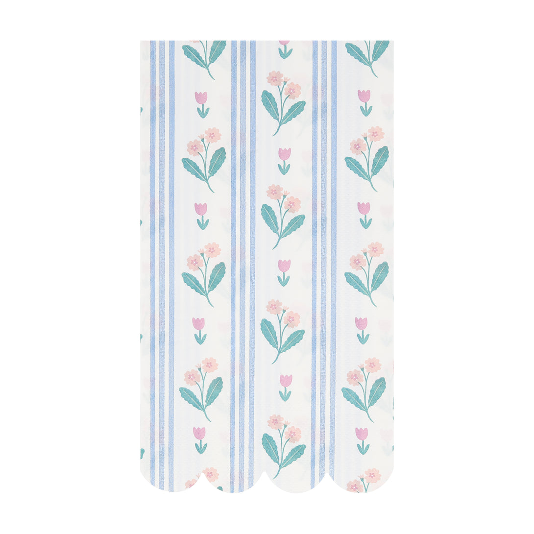 Our party napkins, are a longer shape ideal for table layering, and feature pretty pastel floral designs, ideal for garden party napkins.