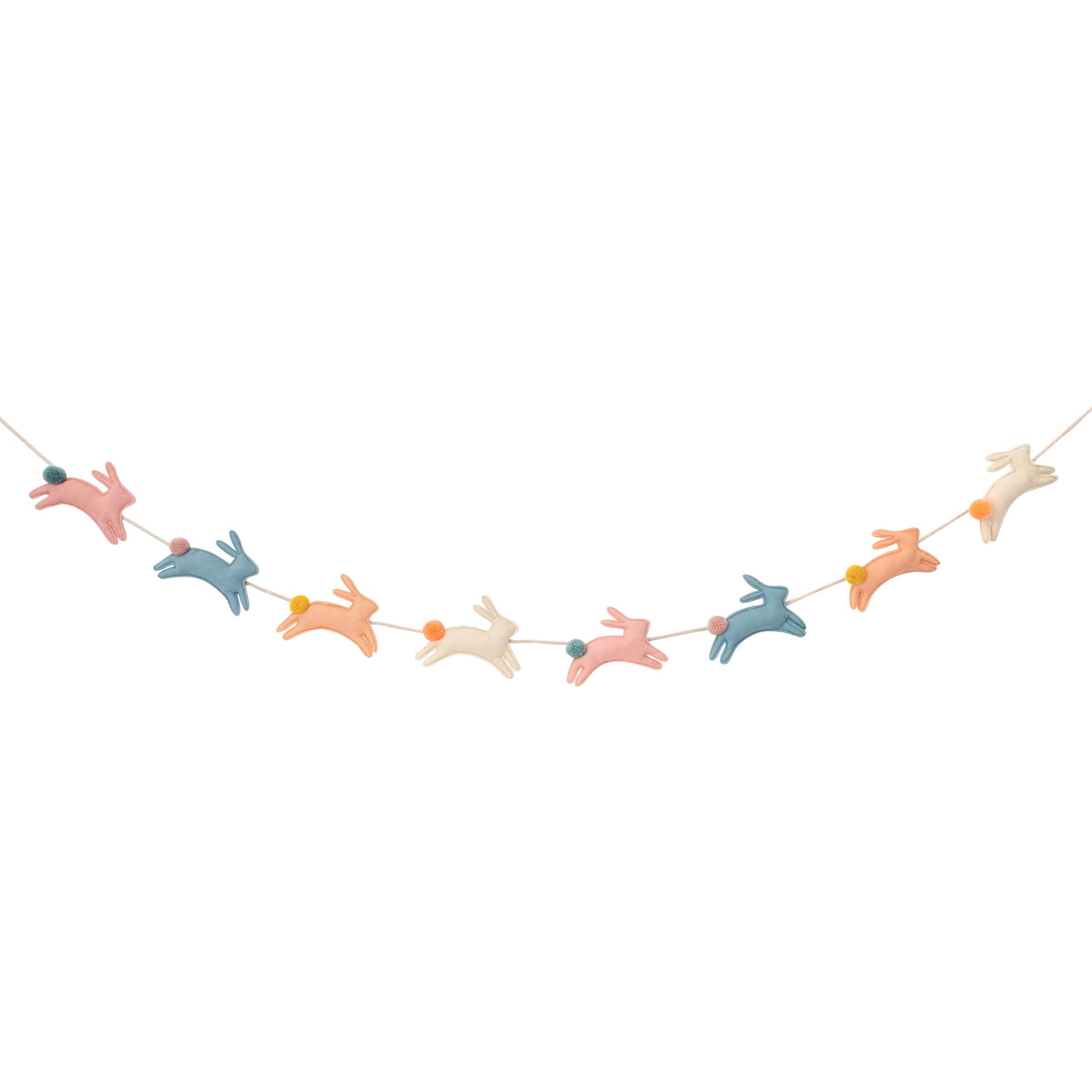 Our Easter garland, with felt bunnies, is the perfect Easter decoration.