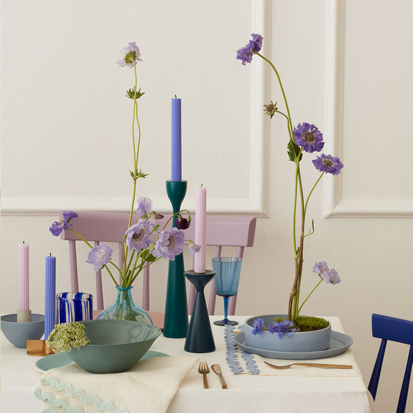 Make your party table look amazing with our ridged blue candles with blue wicks, ideal for any party with a blue theme. Image2