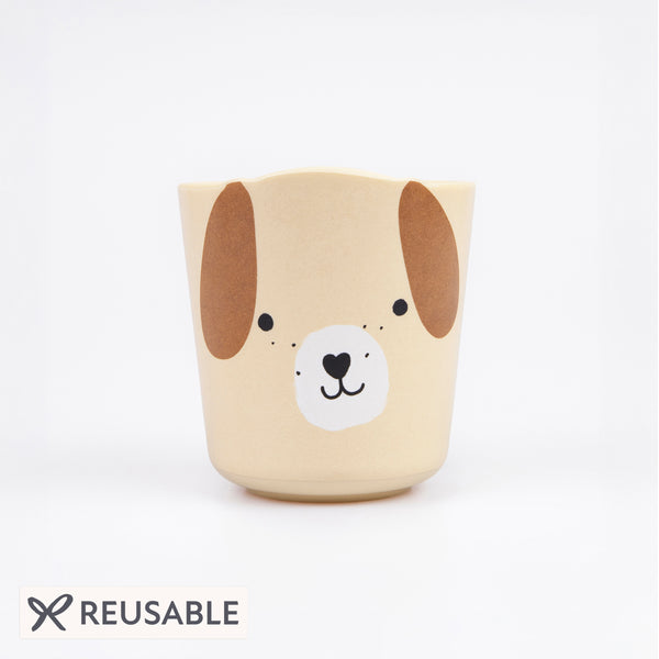 Our melamine cup is made with a cute puppy face, ideal for a puppy party, picnics, garden parties or any fun mealtime. Image1