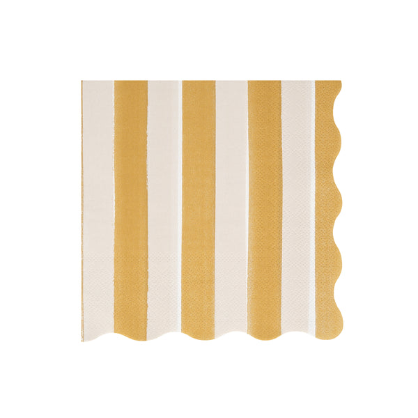 Our paper napkins feature bold stripes in rich colors, and a wavy border, perfect for Thanksgiving dinner. Image6