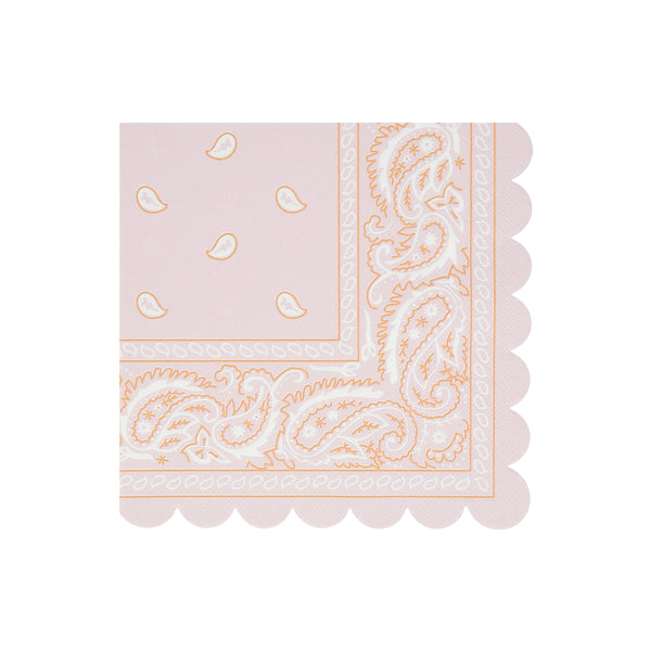 Our paper napkins, with a fun bandana design and 5 stunning colors, is ideal to add decoration to a Western birthday party or BBQ. Image6
