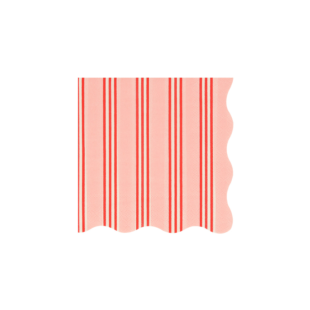 Our small party napkins, with festive colored stripes, will look amazing at your Christmas dinner or Christmas cocktail party.