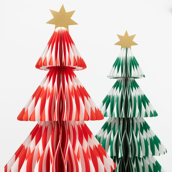 Our paper Christmas trees are made with honeycomb paper for a 3D effect, with vibrant stripes for a modern look. Image4