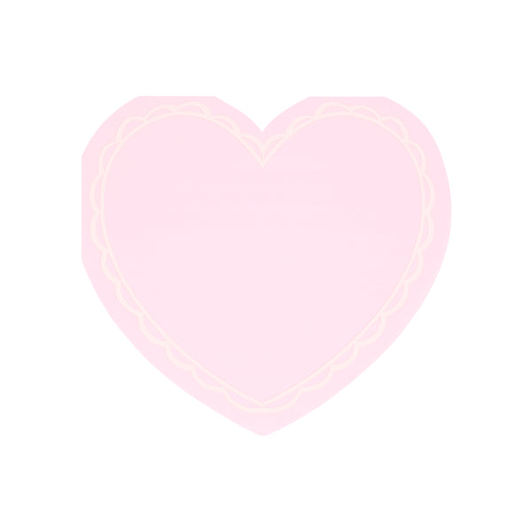 Our party napkins, heart-shaped and with 8 pastel colors, are perfect for a Valentines meal. Image7