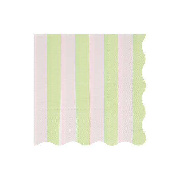 Our pastel striped napkins are large napkins with a wavy edge, ideal as baby shower napkins or garden party napkins. Image5
