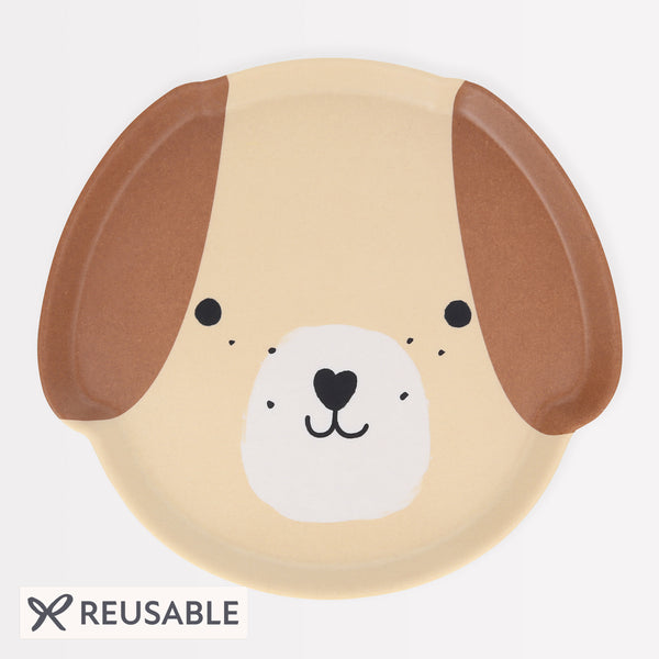 Our puppy plate, crafted from melamine, is the ideal reusable plate for kids. Image1