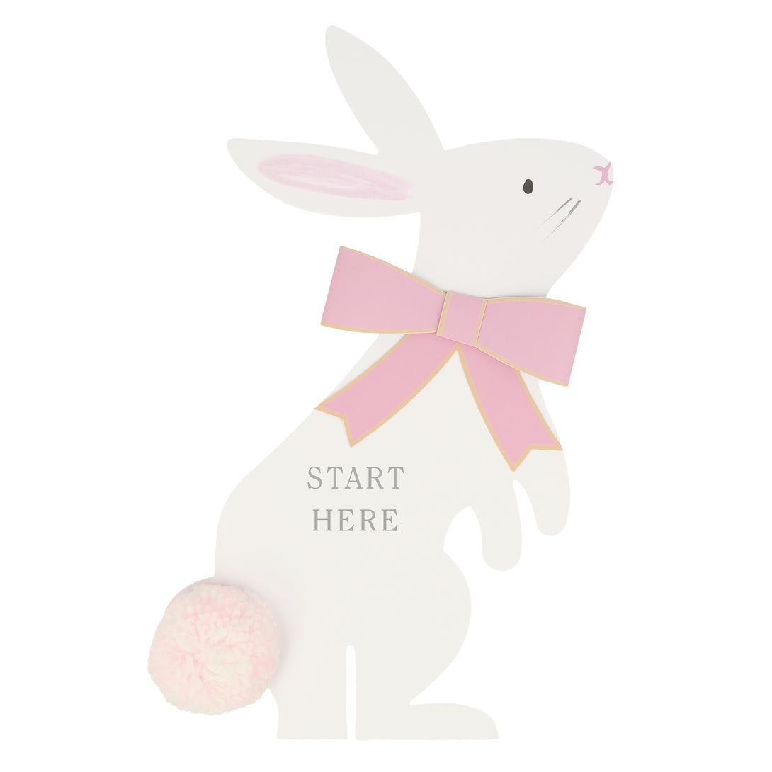 Our special kit includes bunnies with bows and signs with clues to help your kids find their Easter eggs.
