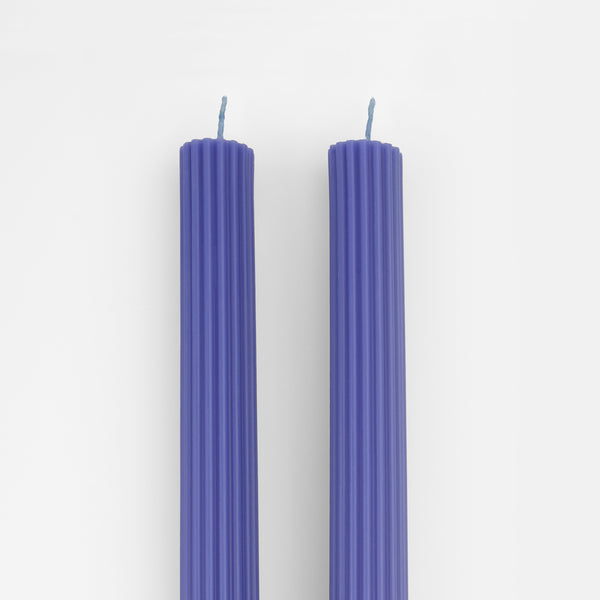 Make your party table look amazing with our ridged blue candles with blue wicks, ideal for any party with a blue theme. Image3