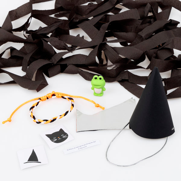 Our surprise witch hats are decorative, fun to wear and filled with gifts, also brilliant to pop into Halloween party bags. Image2