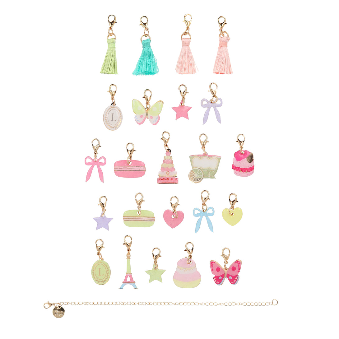 Kids who love accessories will adore our Laduree advent calendar which contains a charm bracelet, with enamel charms and cotton tassels.