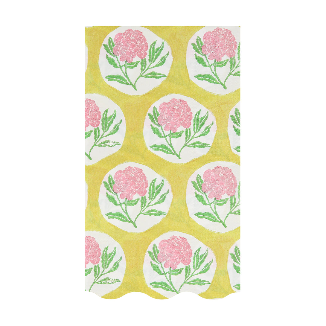 Our paper guest towels, with floral Molly Mahon patterns, are ideal for table layering at summery parties or to place in guest bathrooms.