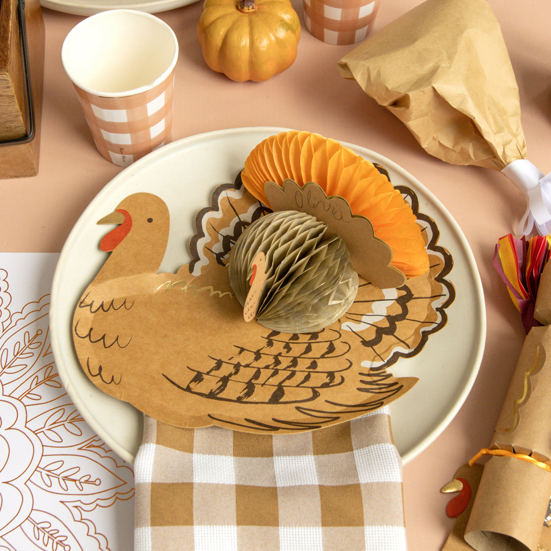 If you want turkey decorations for Thanksgiving table decoration ideas or then you'll love our turkey cards.