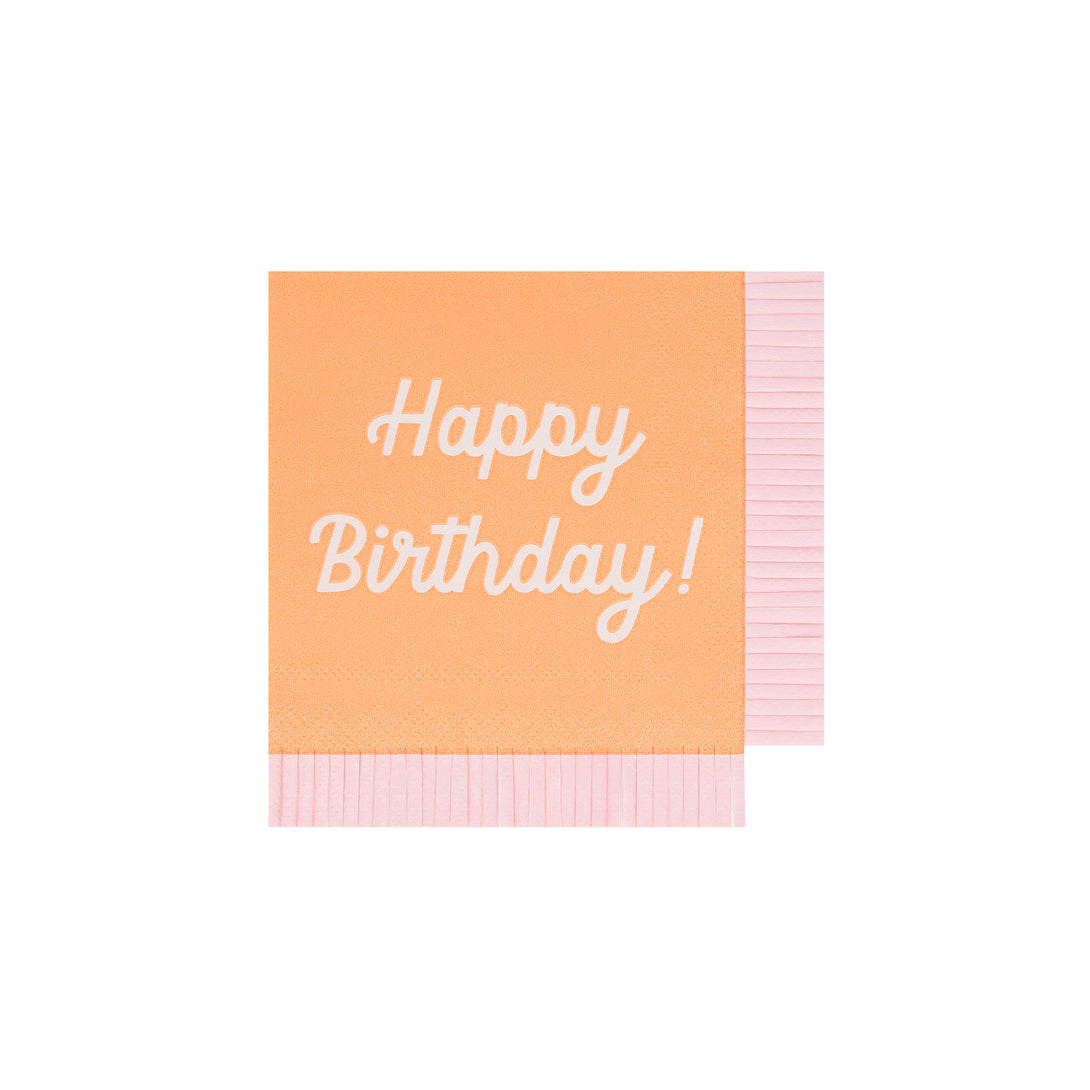 Our small paper napkins have the words Happy Birthday on them and lots of bright co-ordinating colors to look amazing on your party table.