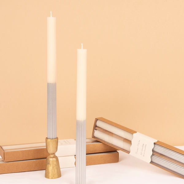 Our silver candles give an elegant effect to weddings, bridal showers, anniversaries and birthdays, the tall shape looks great on tables.