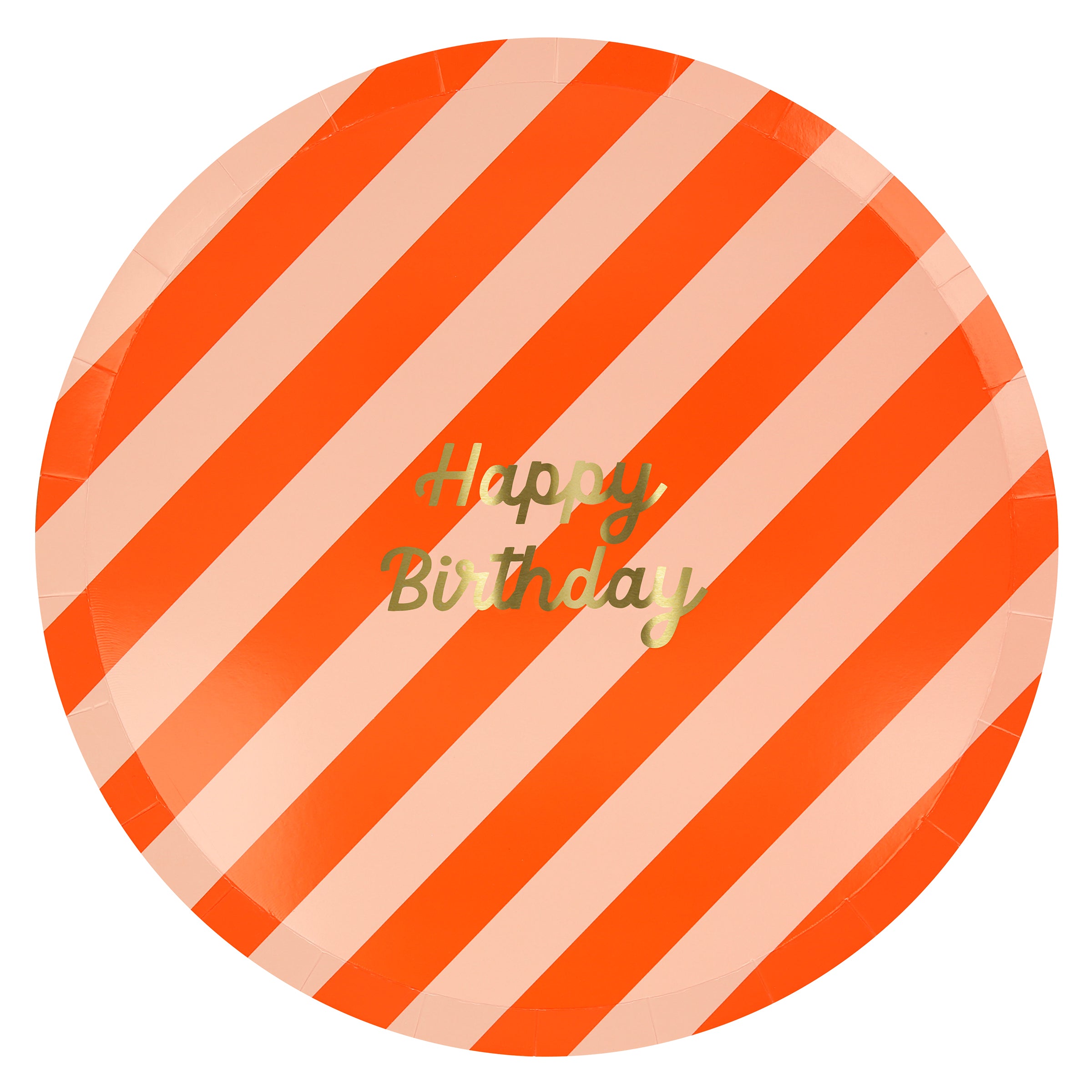 Our happy birthday plates, with colorful stripes, are amazing for any birthday party.