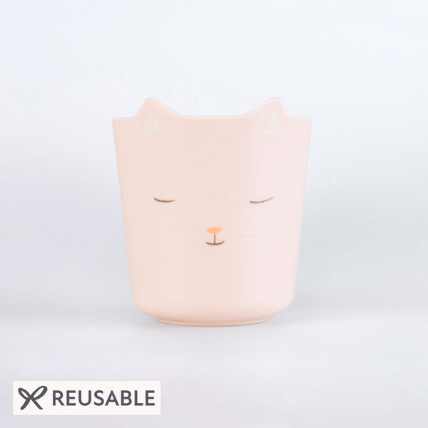 Our melamine cat cup is a cute pink cup, ideal for everyday use, picnics or parties. Image1