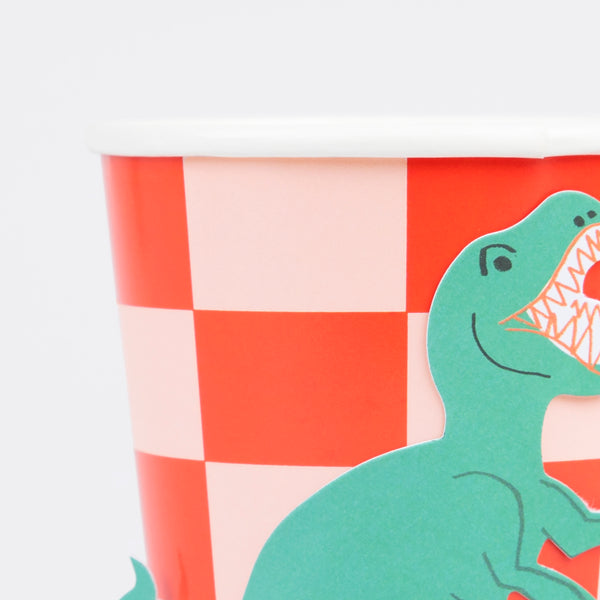 Our party cups feature monster trucks, cars, robots, a dinosaur, googly eyes and a smiley face, perfect for fun birthday parties. Image3