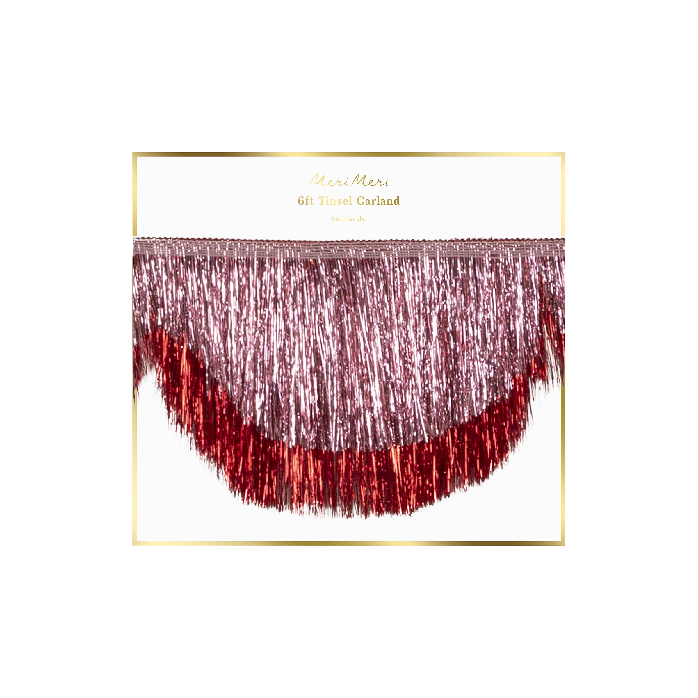 Pink Tinsel Scallop Garland - Thumbnail 4