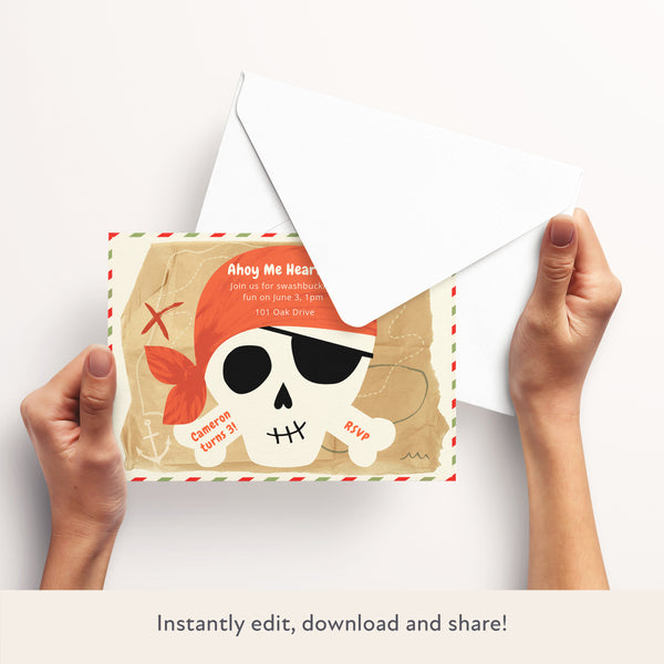 Pirate Download & Print Invitation