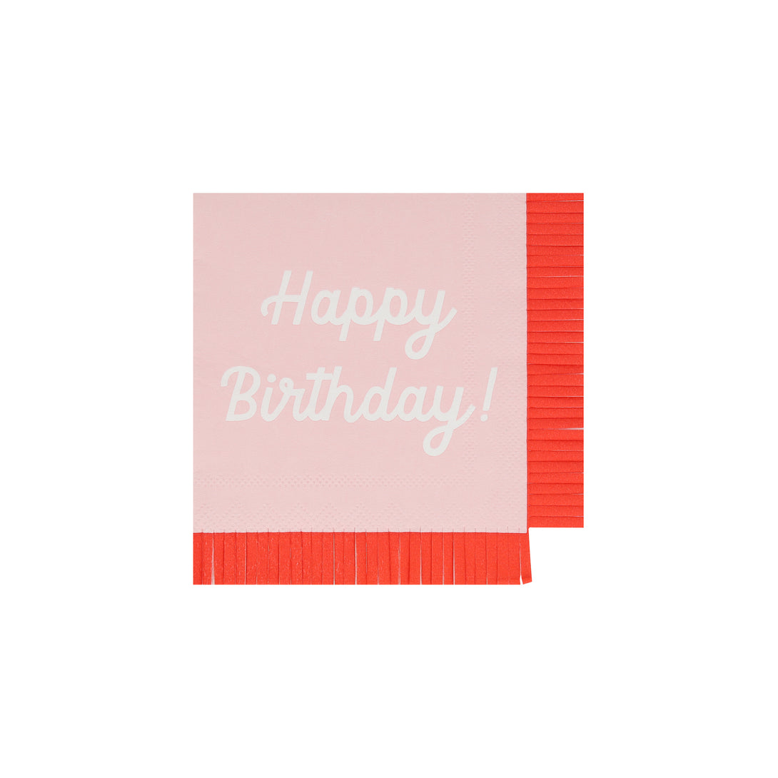 Our small paper napkins have the words Happy Birthday on them and lots of bright co-ordinating colors to look amazing on your party table.