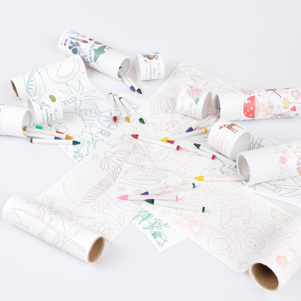 Our fairy coloring roll and crayon set is ideal for kids who loves fairies, or as a fairy party favor or activity. Image2