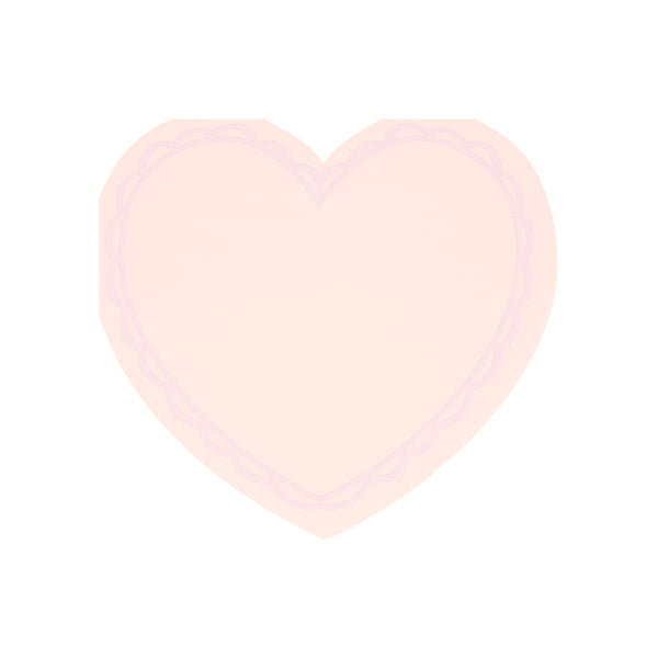 Our party napkins, heart-shaped and with 8 pastel colors, are perfect for a Valentines meal. Image6