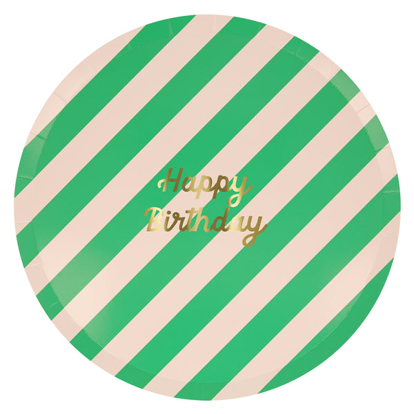 Our happy birthday plates, with colorful stripes, are amazing for any birthday party. Image6