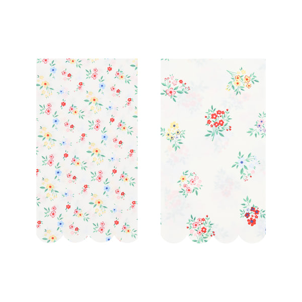 Our floral guest towels are ideal for table layering or for placing in guest bathrooms.