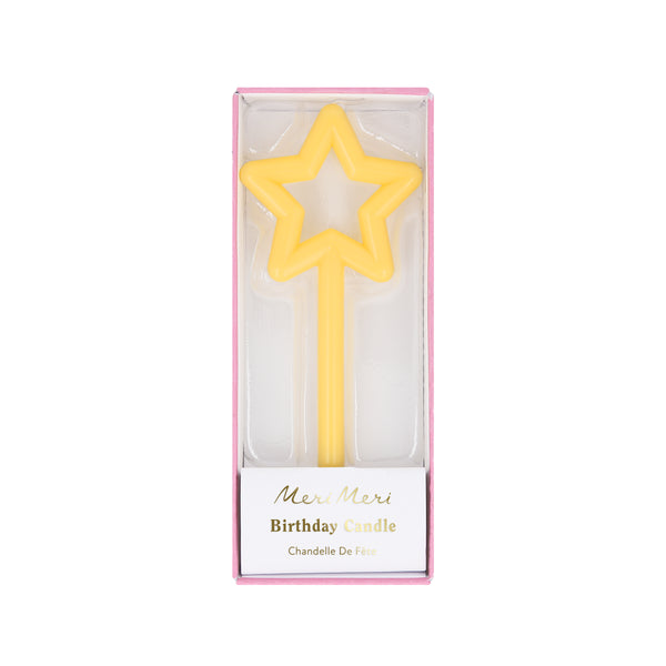 Our star candle is great to place on any special cake, like a birthday cake, for weddings, anniversaries or space parties.