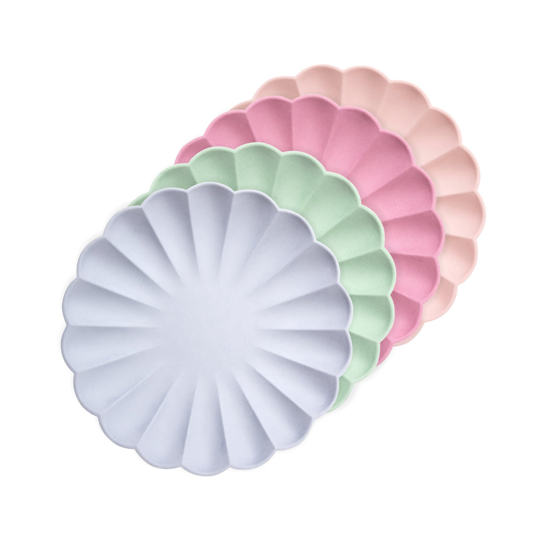 Small Multicolor Compostable Plates - Big Multipack