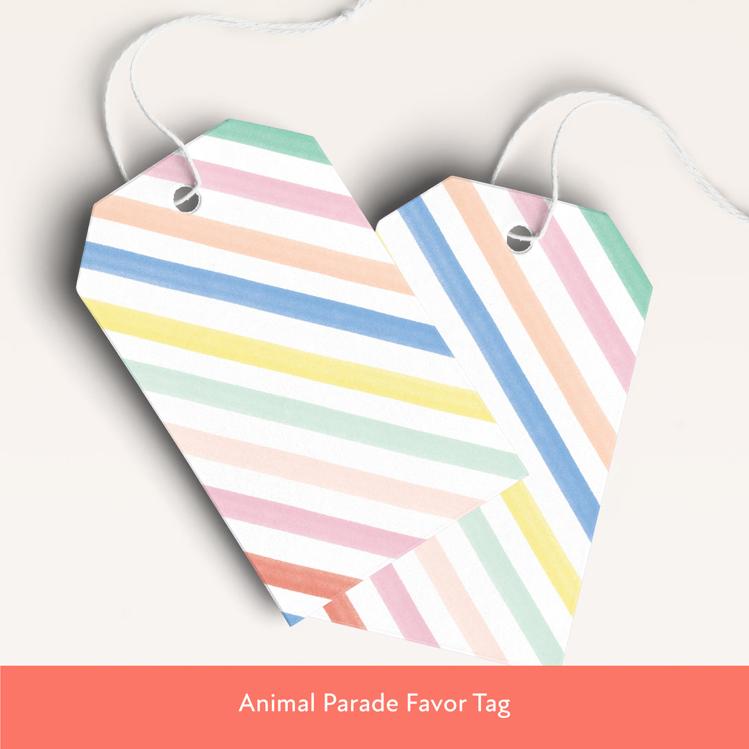 Our digital party bundle, with bright and beautiful animal illustrations, includes all you need to welcome guests to your party. Image9