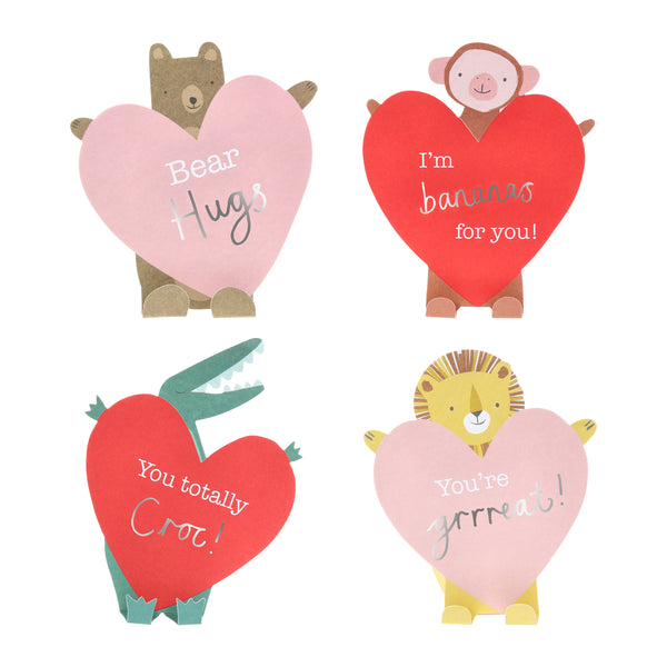 Our Valentine's day cards for kids set includes 12 adorable animal cards with friendship bracelets and fun envelopes, a fantastic gift. Image3