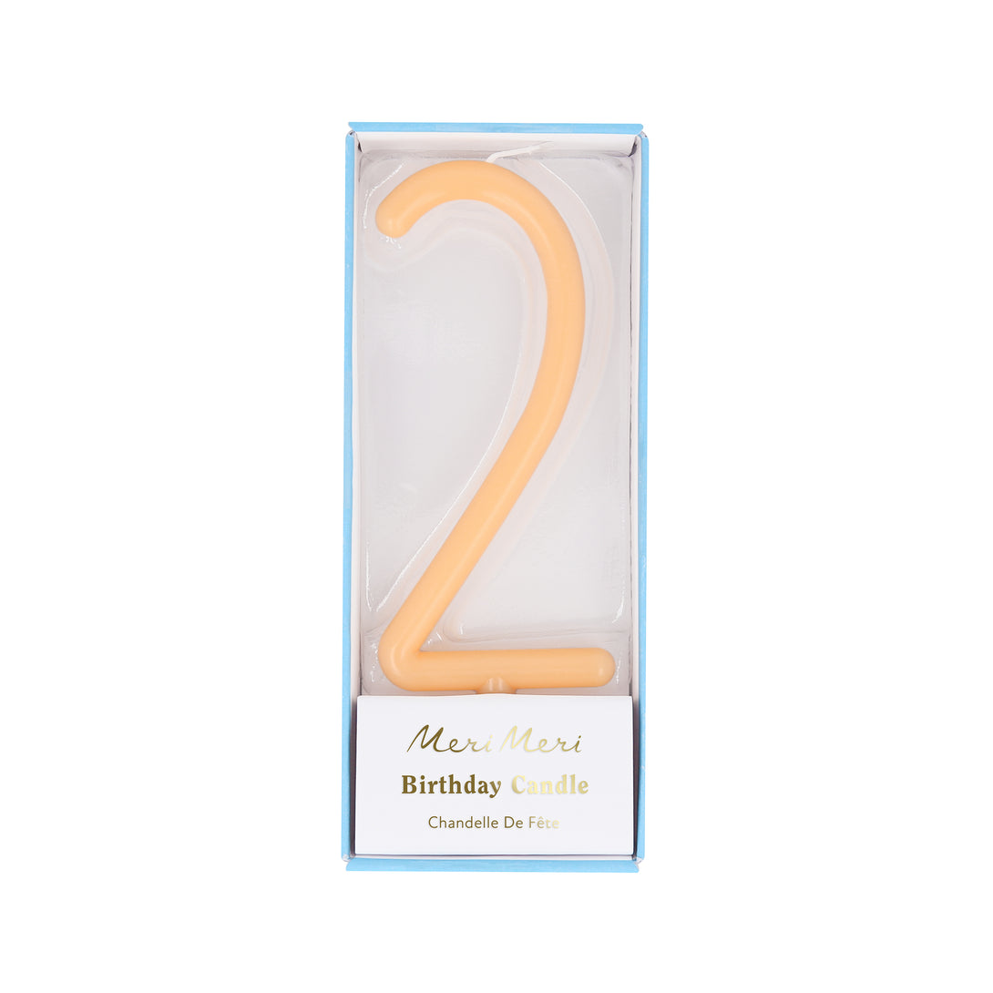 Add decoration, and numbers, to a birthday cake with our number candles in soft colors.