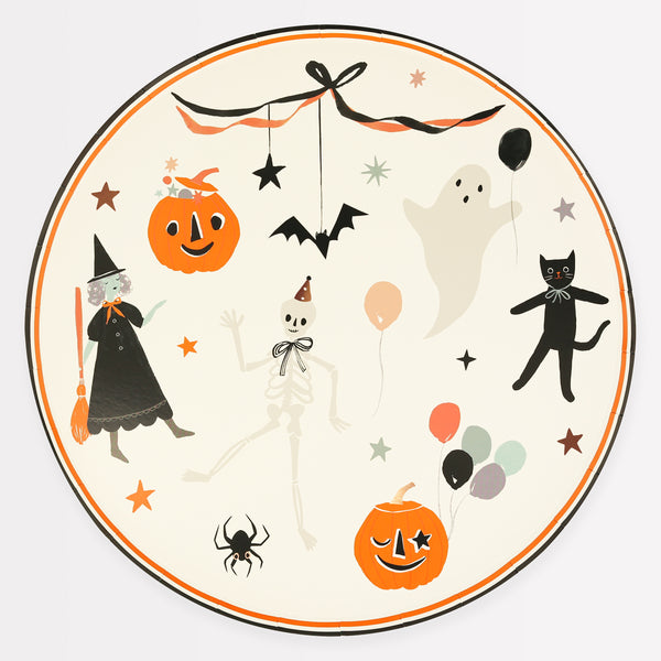 Our Halloween plates are perfect for a Halloween meal with the kids and adults.