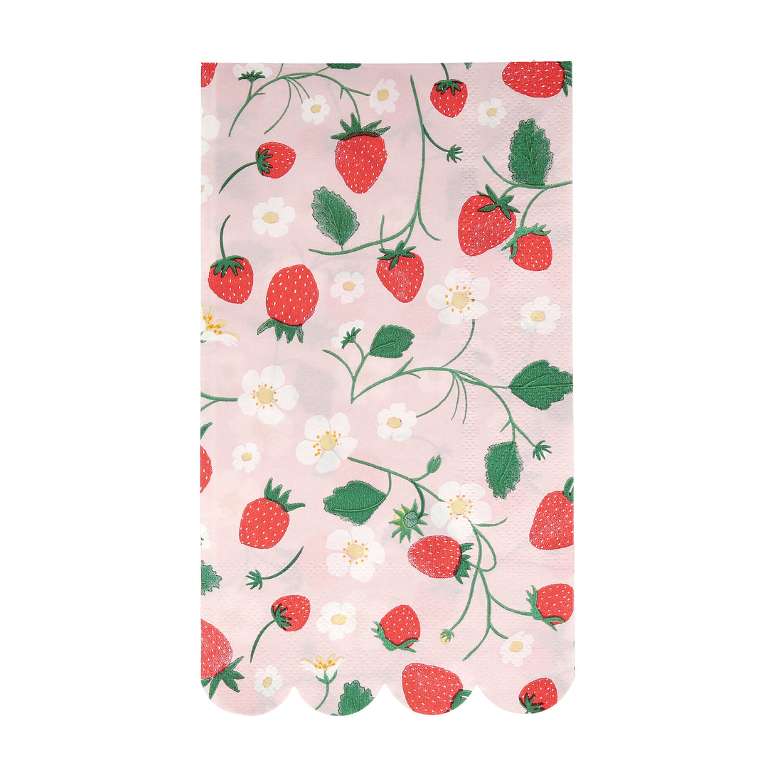 Use our paper guest towels, with a summery strawberry design, in guest bathrooms or for picnics or garden parties.