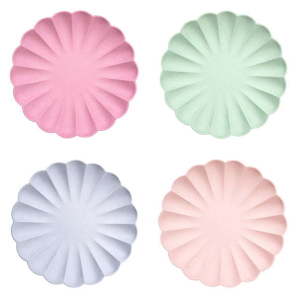 Large Multicolor Compostable Plates - Big Multipack