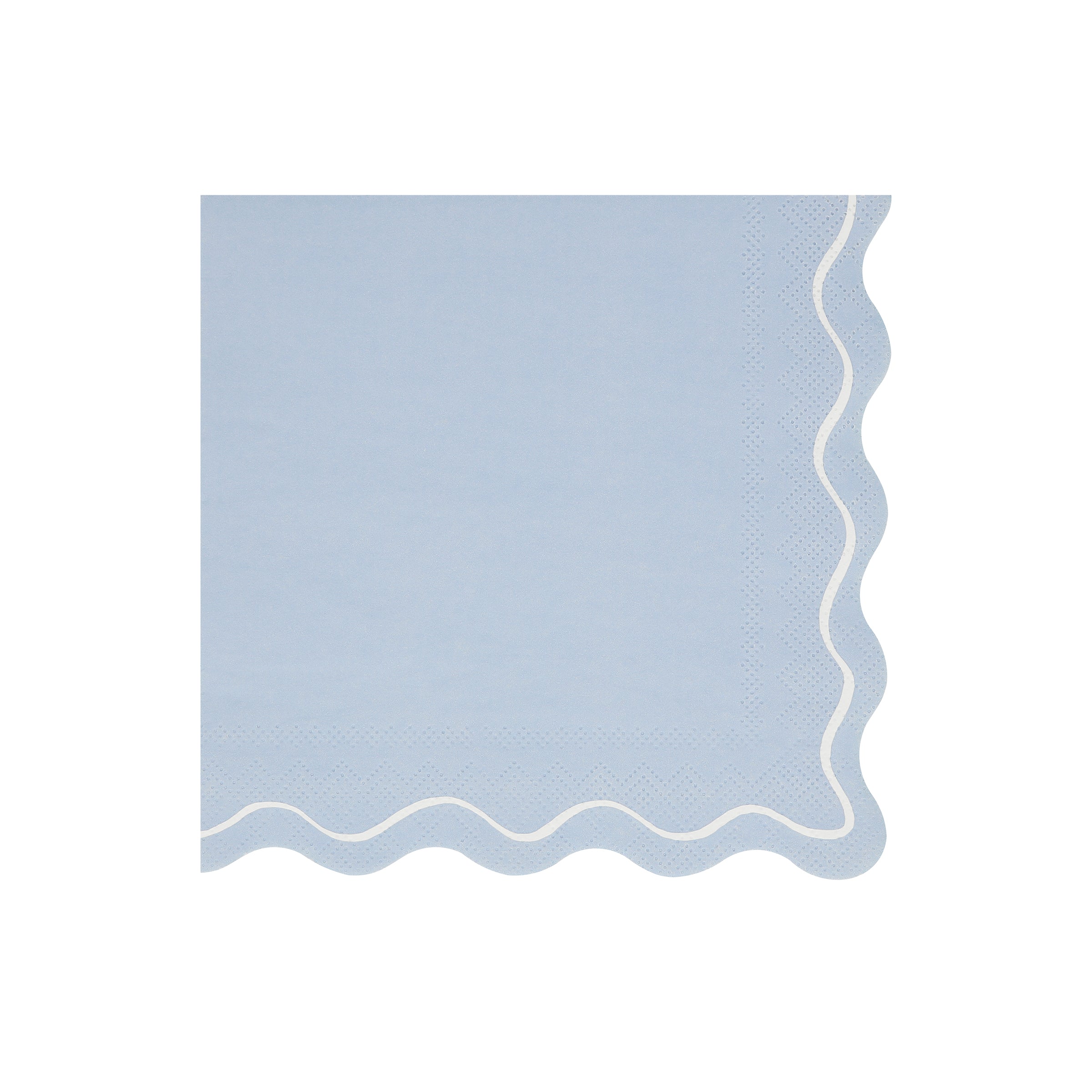 Our paper napkins have gorgeous colors, a scalloped edge and a wavy line design, the perfect party napkins.