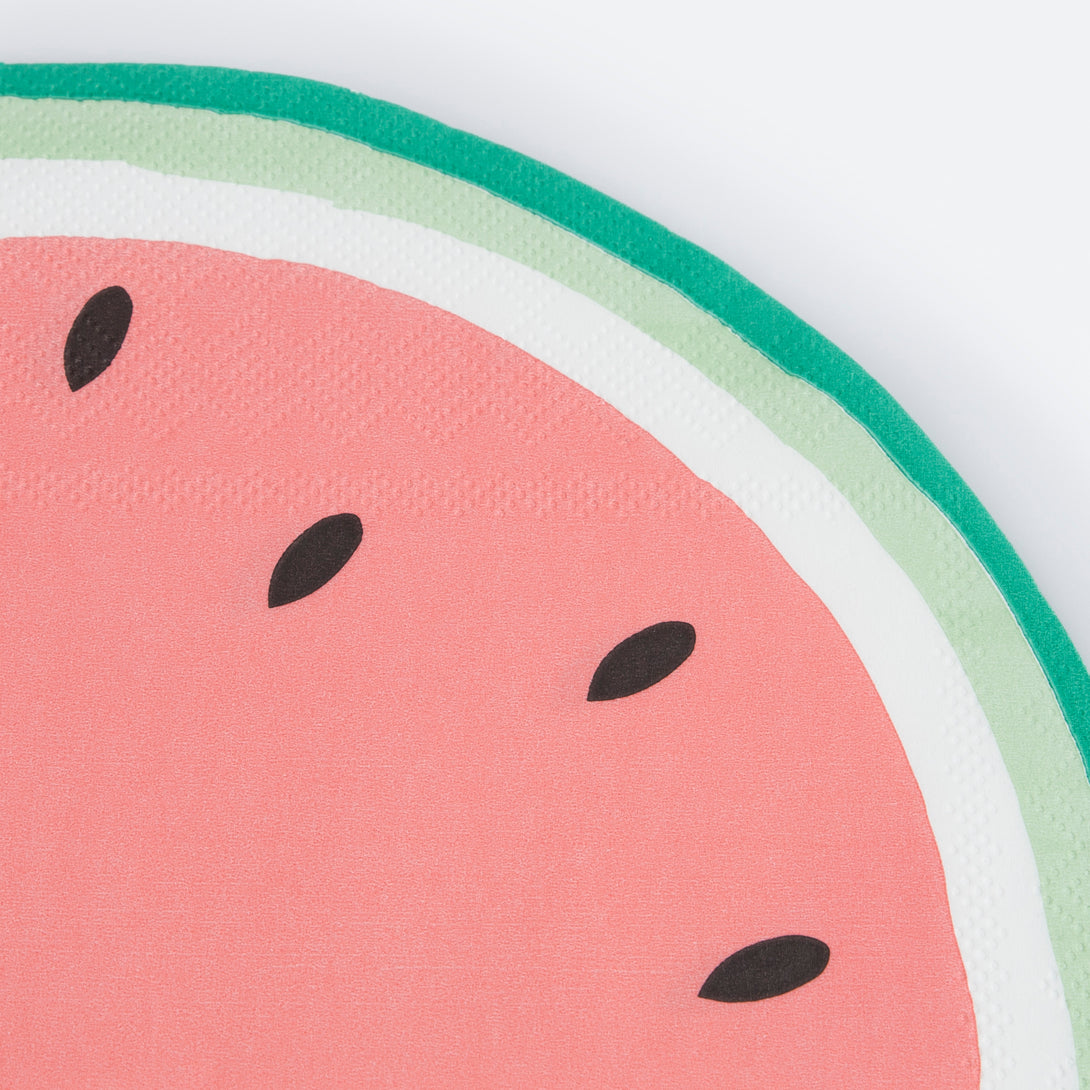 Our watermelon slice party napkins will give a summery touch to any party at anytime of the year.