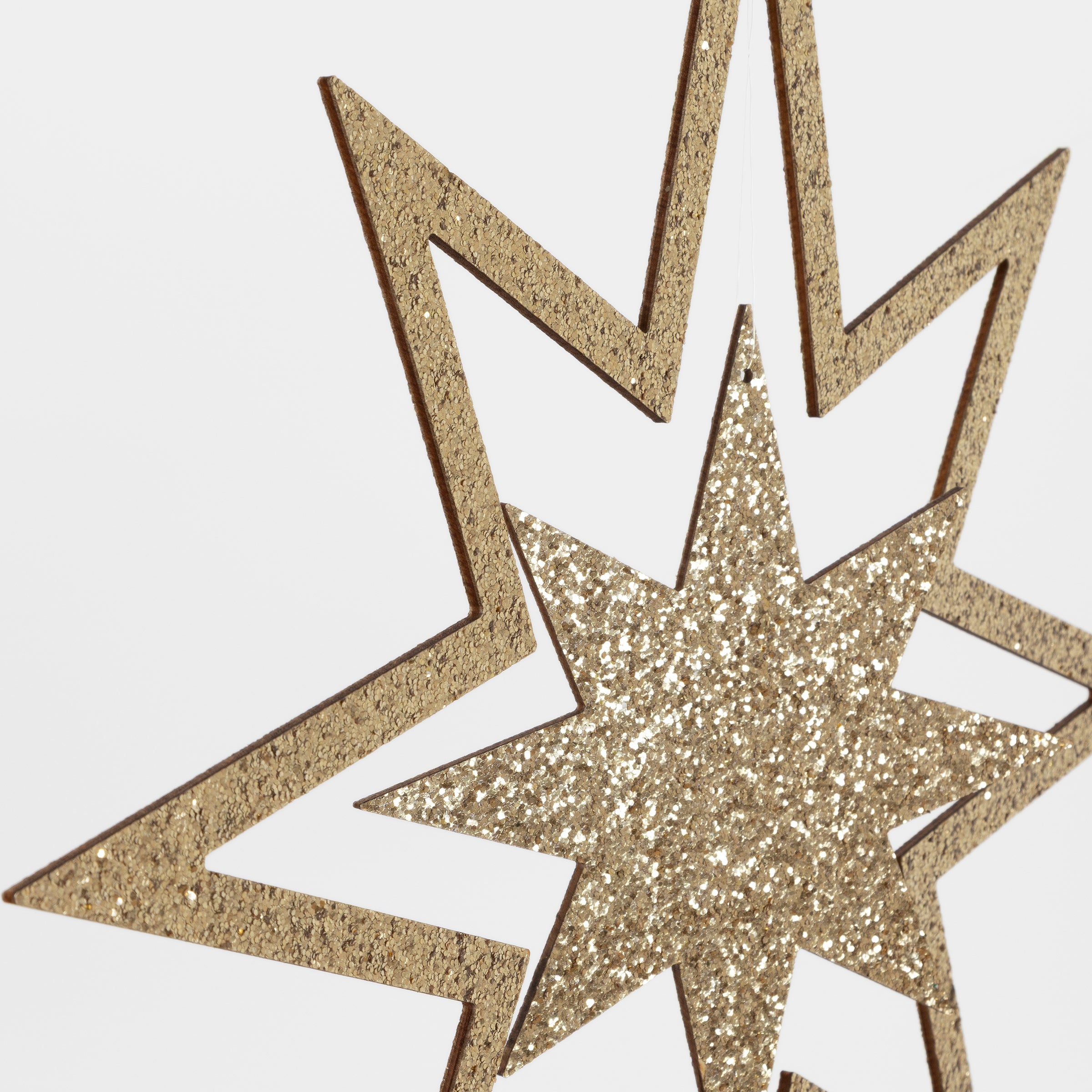Large Glitter Wooden Star Decorations - Thumbnail 5