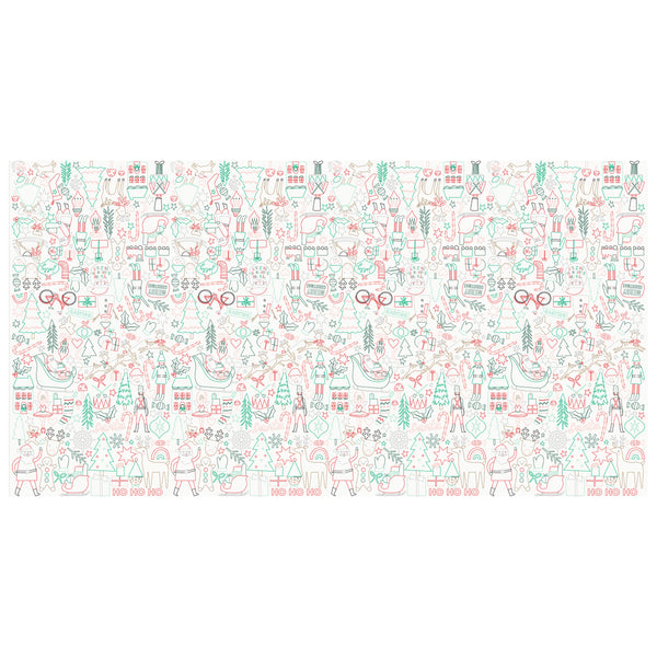 Our Christmas tablecloth is a paper tablecloth with Christmas icons to color in, for lots of fun. Image3