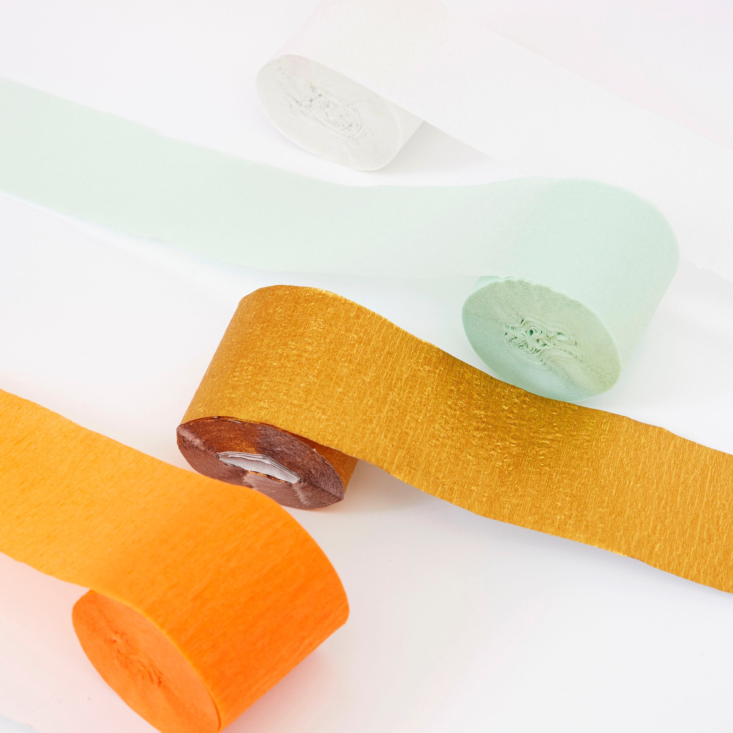 Decorate your Halloween party with these colorful crepe paper streamers.